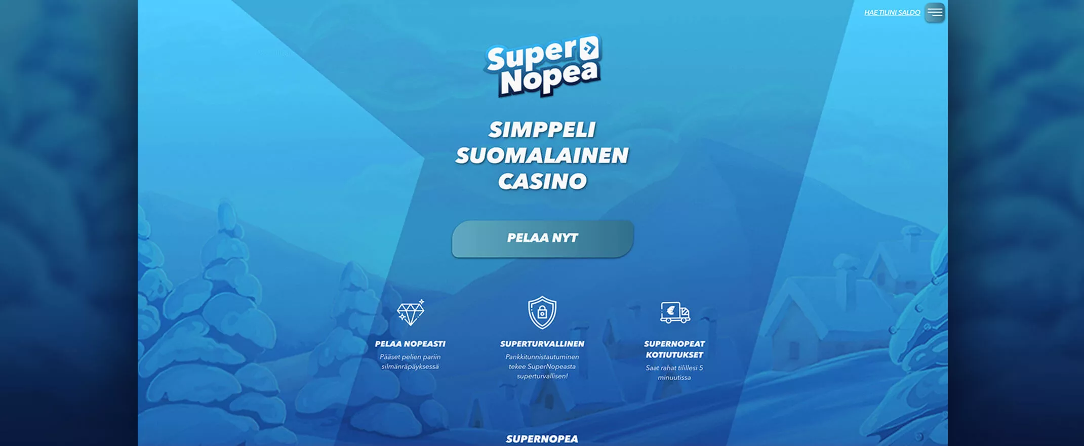 SuperNopea Casinon etusivu