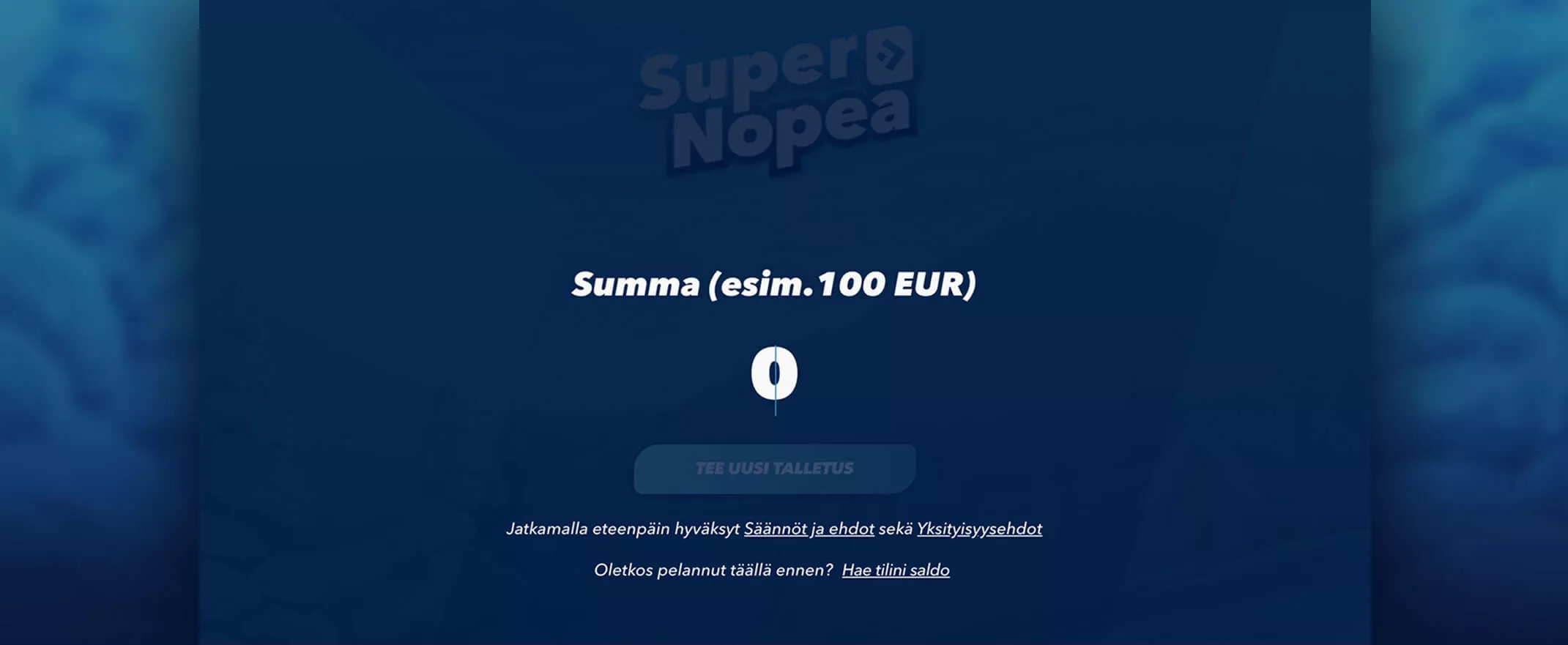 SuperNopea rekisteröityminen