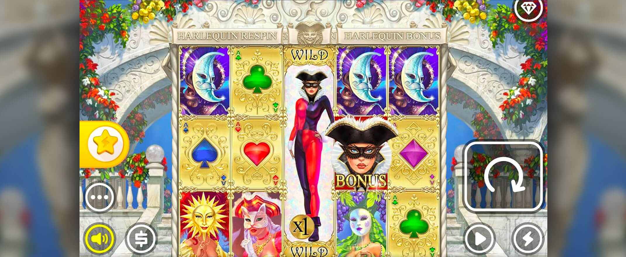 Harlequin Carnival video slot