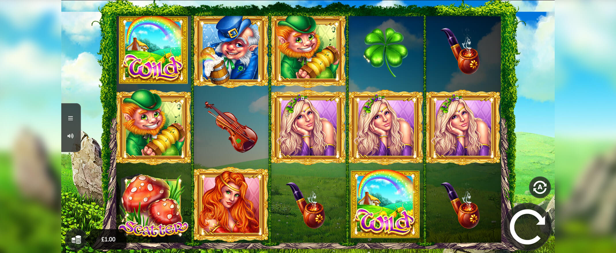Irish Love Slot Review, image of the reels and symbols