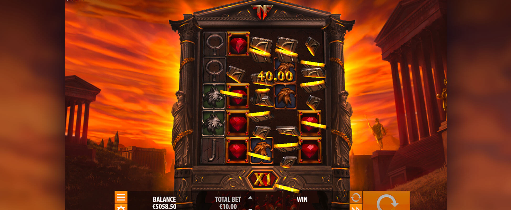 Nero’s Fortune Slot Review, image of the reels and symbols