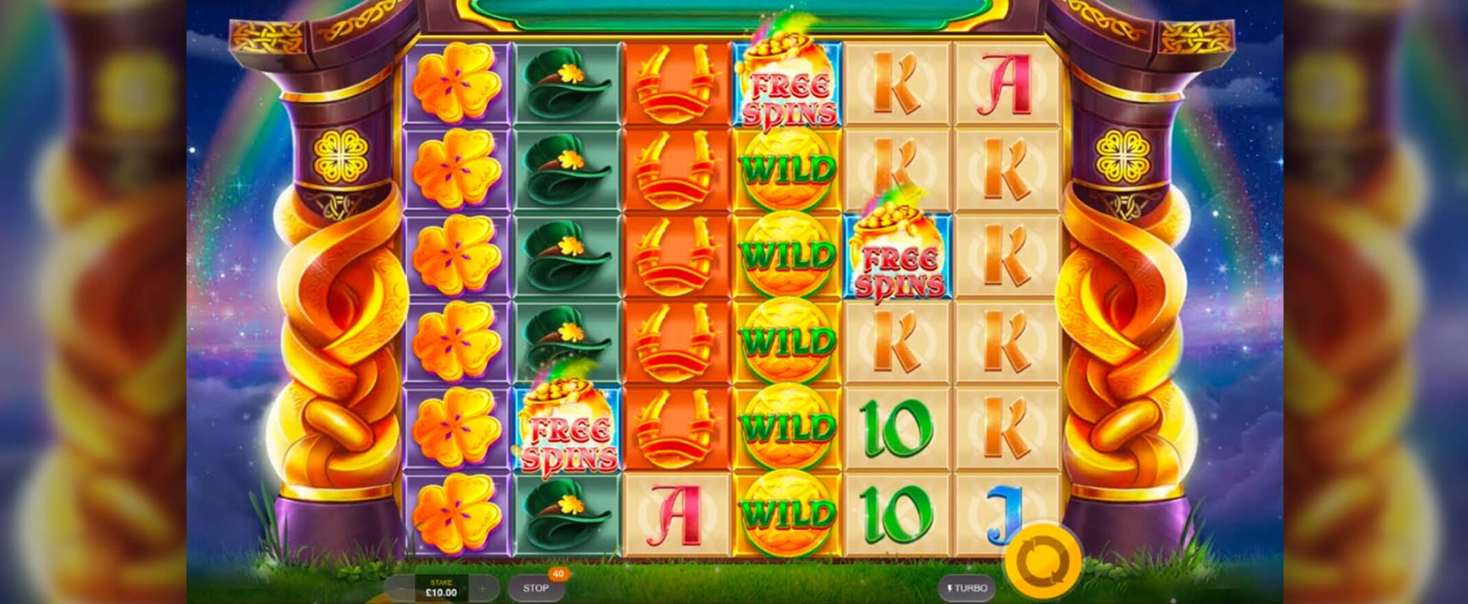 Rainbow Jackpot Power Lines Slot Screenshot