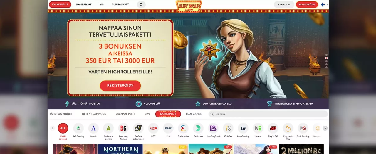 SlotWolf Casino etusivu