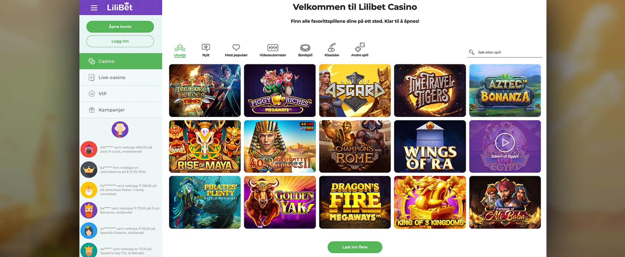 spillutvikler lilibetcasino