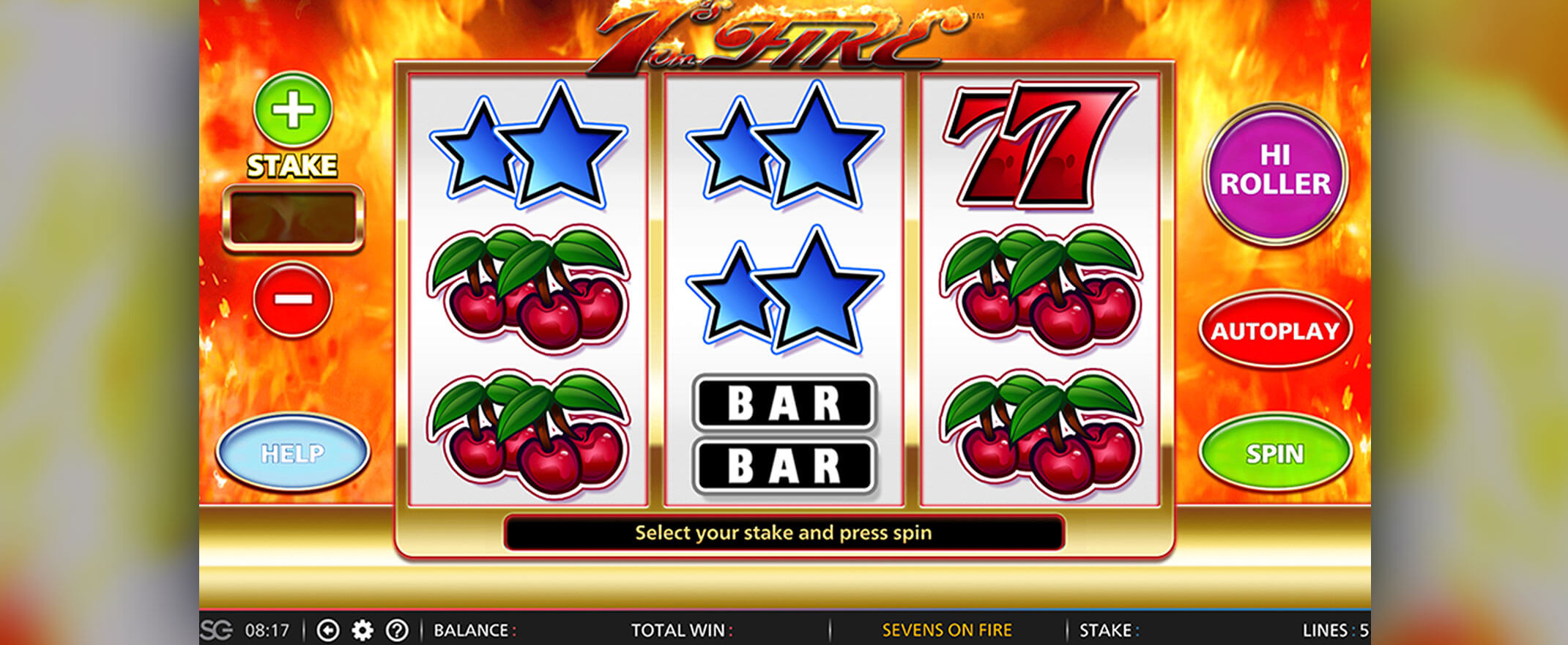 7s on Fire Slot Screenshot