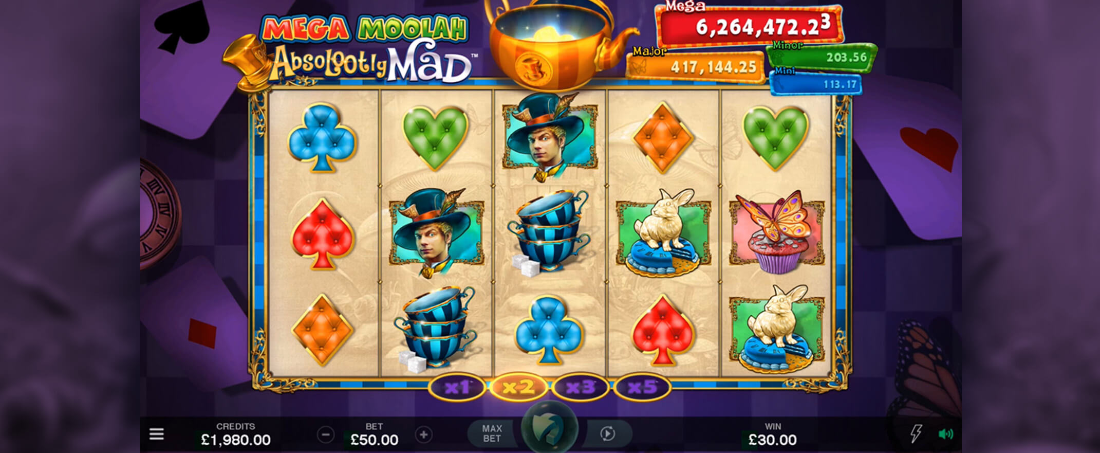 Absolutely Mad Mega Moolah Slot Screenshot