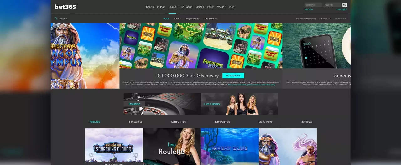 Bet365 kotisivu