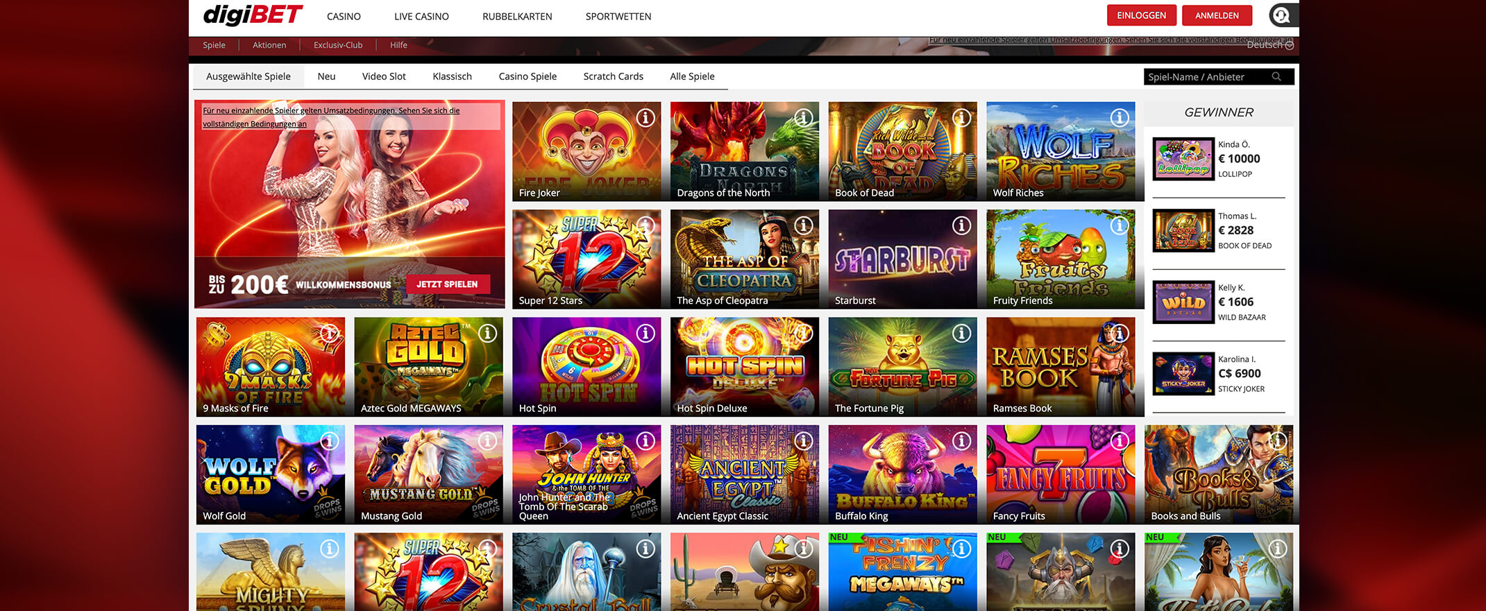 Digibet Casino spiele