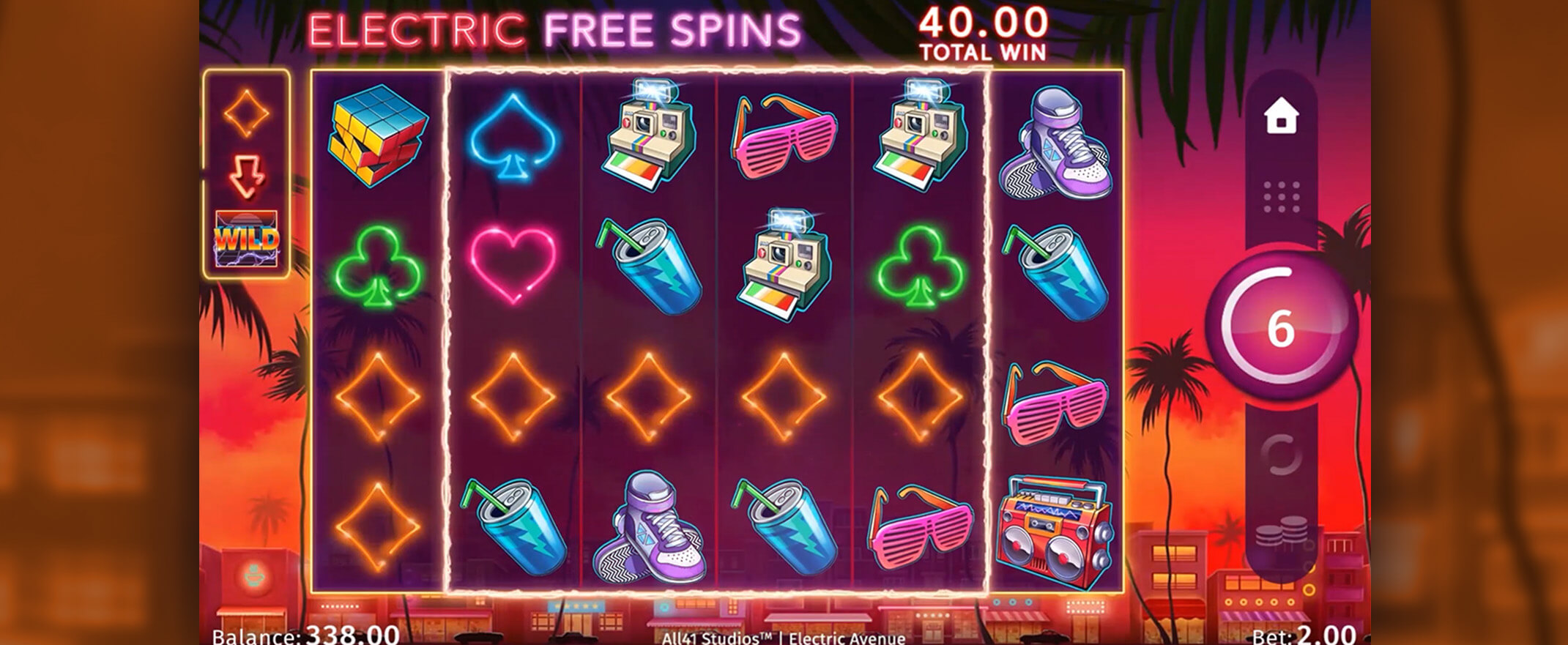 Electric Avenue Slot Screenshot