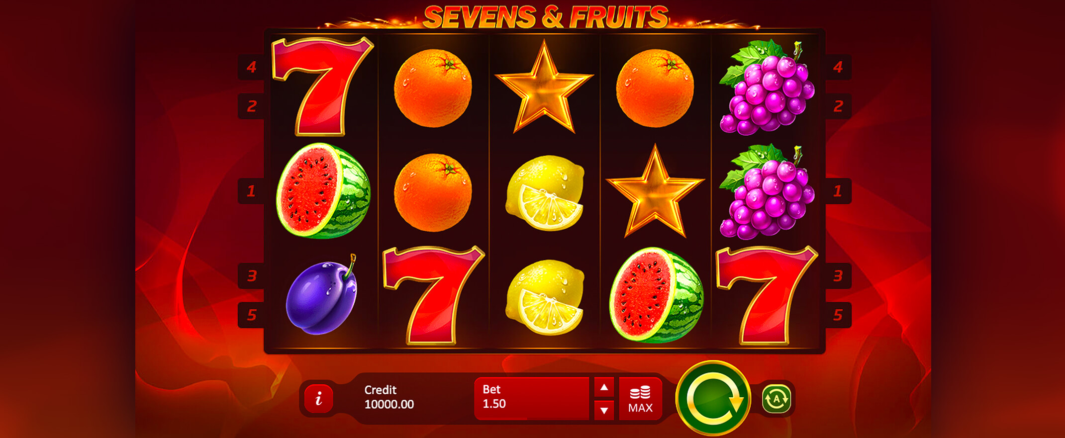 Sevens & Fruits: 6 Reels Slot Screenshot
