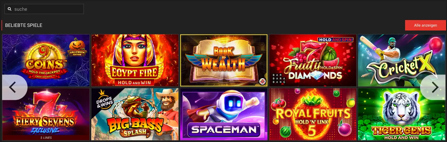 Beliebte Slots im Megapari Casino