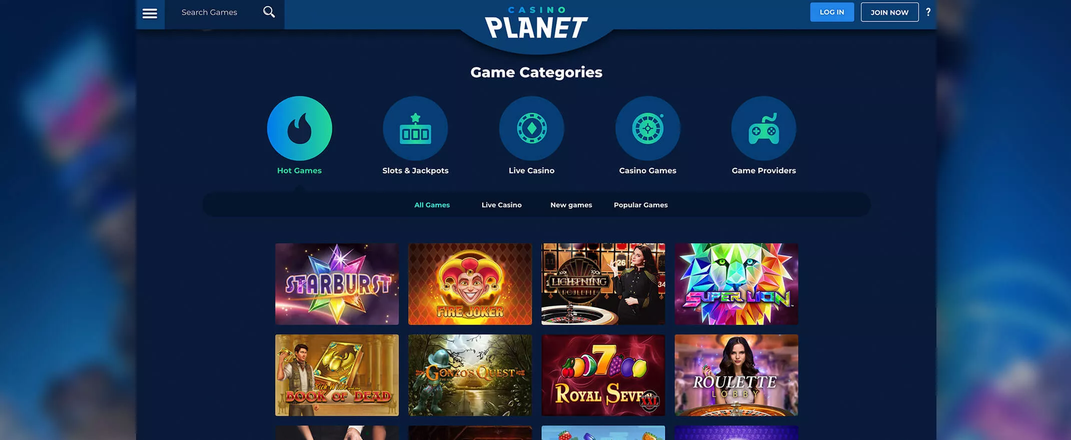 Casino Planet Games