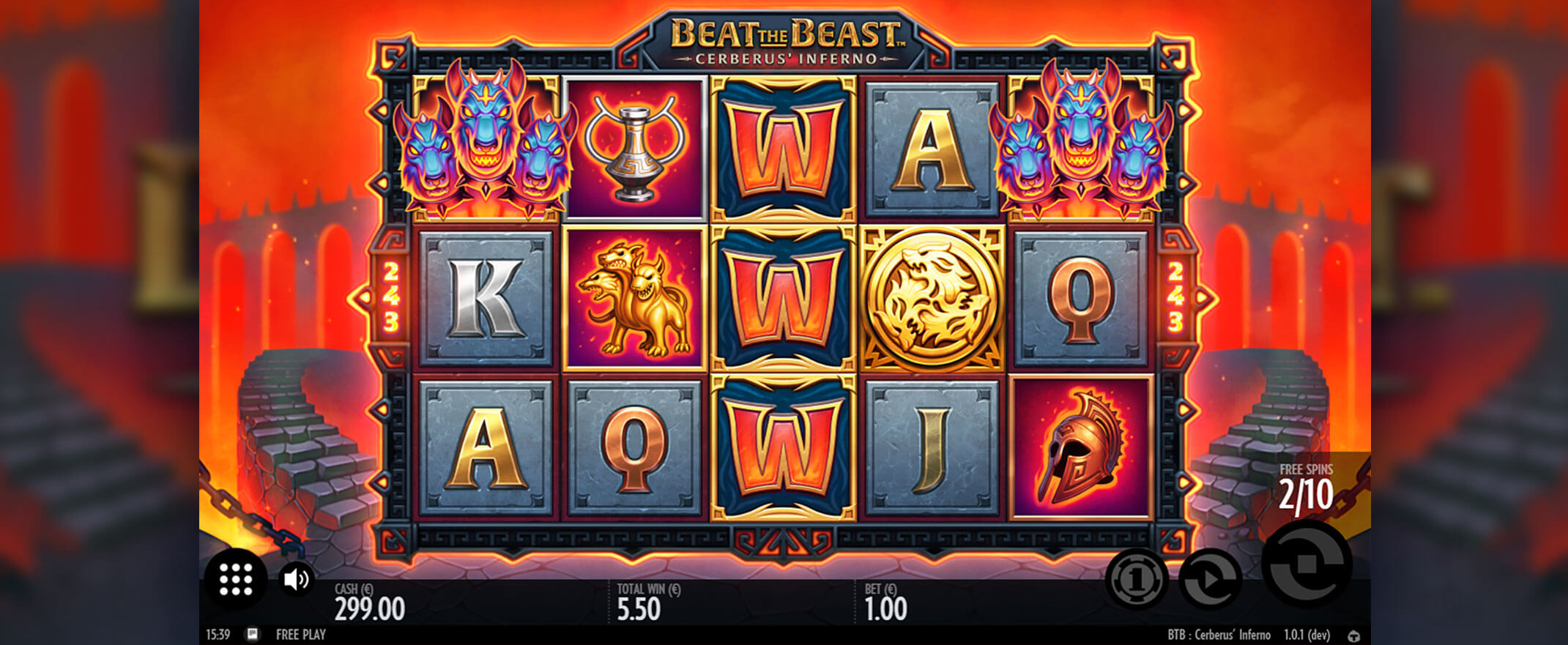 Beat the Beast: Cerberus' Inferno Slot Screenshot