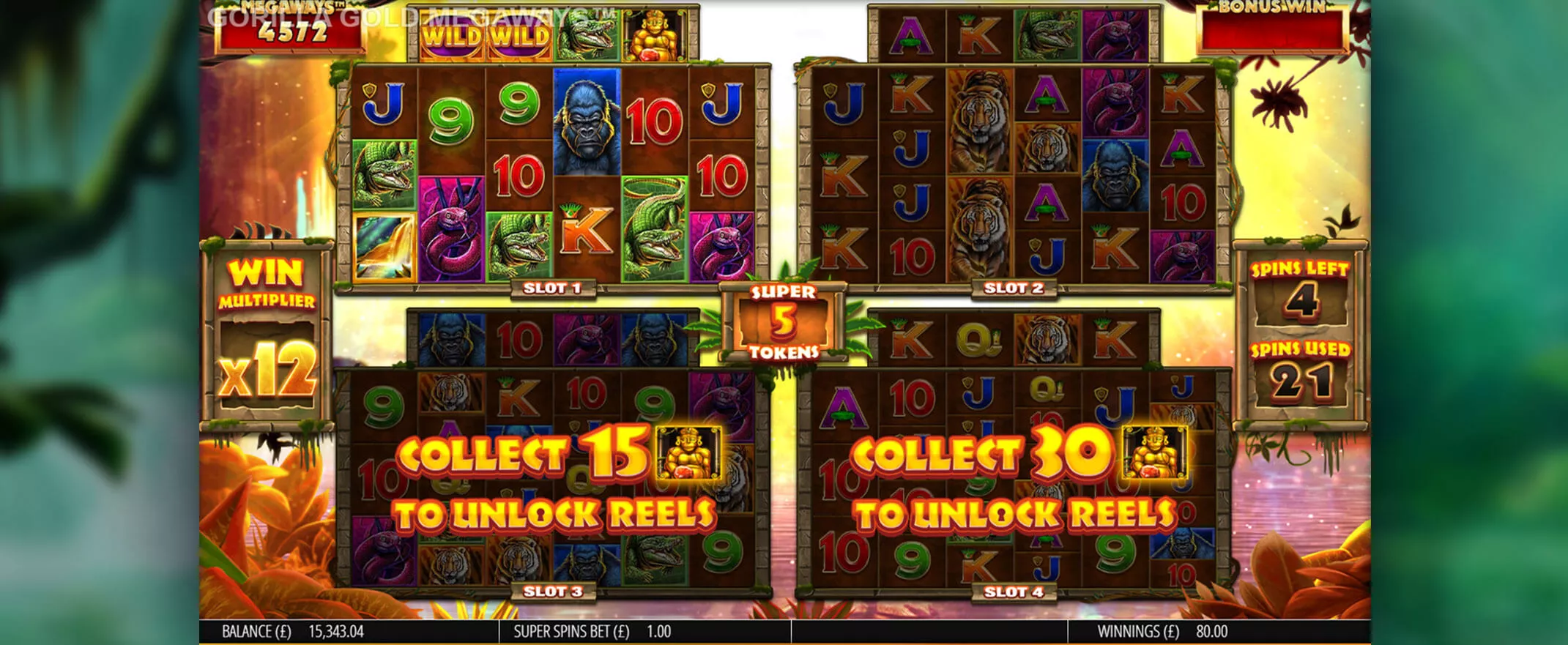 Gorilla Gold Megaways Slot Screenshot