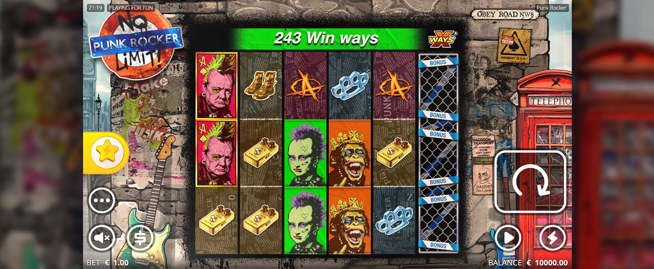 Punk Rocker Slot Screenshot