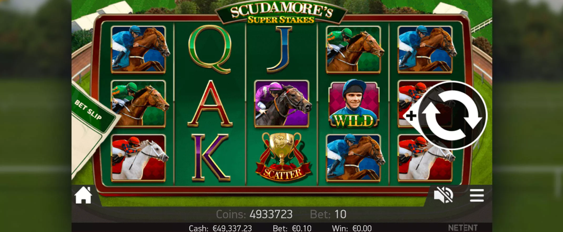 Scudamore's Super Stakes Slot Screenshot