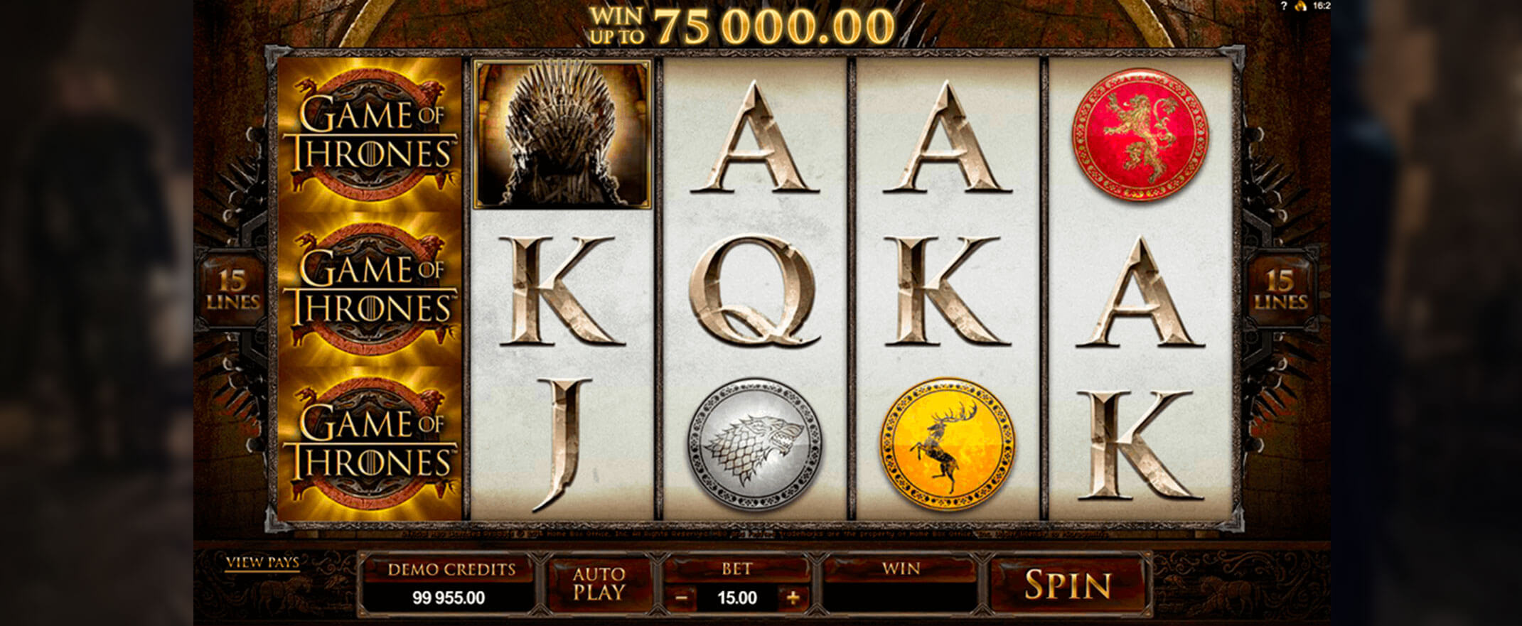 Game of Thrones Slot Screenshot