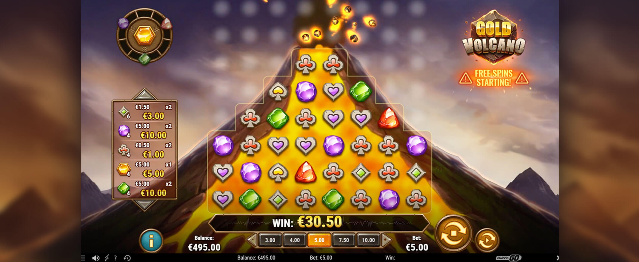 Gold Volcano Slot Screenshot