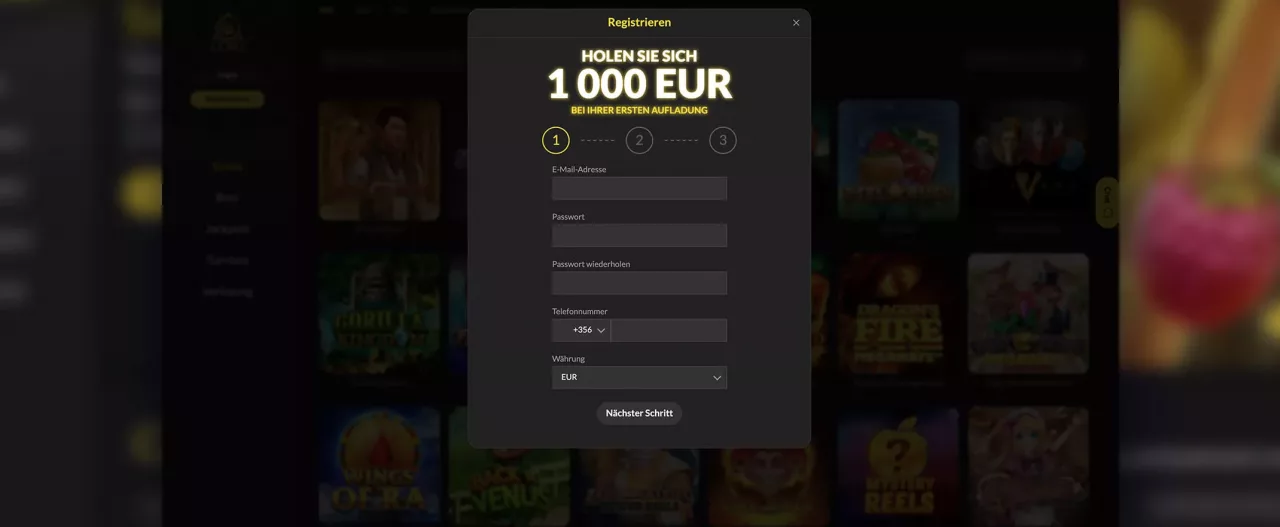 Loki Casino - konto eröffnen