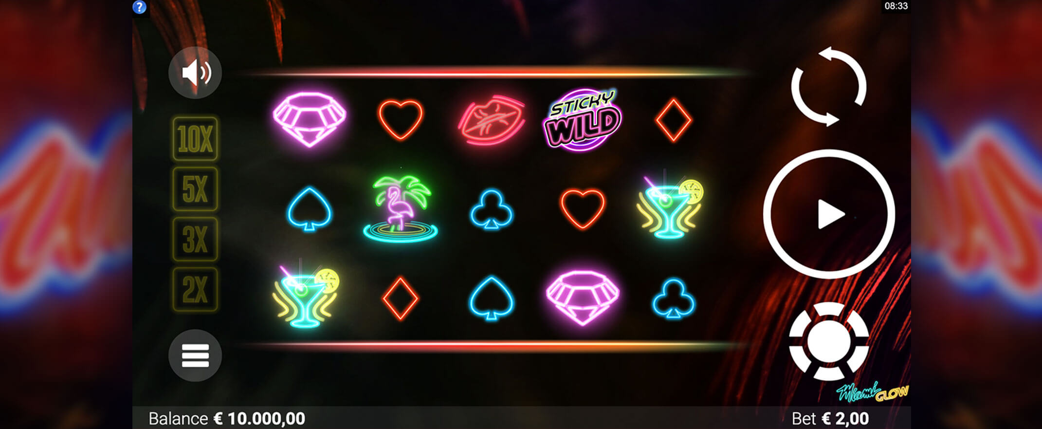 Miami Glow Slot Screenshot