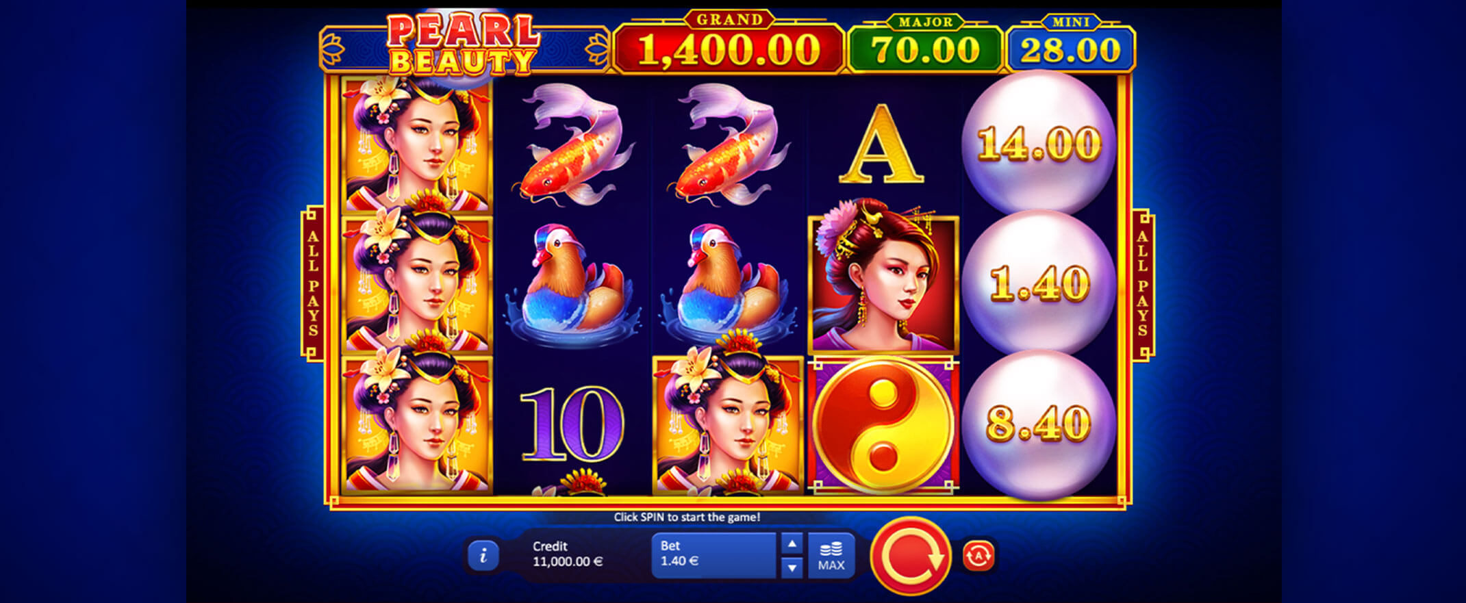 Pearl Beauty: Hold and Win Slot review screenshot