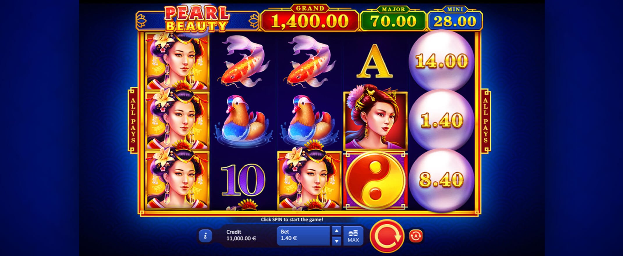 Pearl Beauty: Hold and Win Slot review screenshot