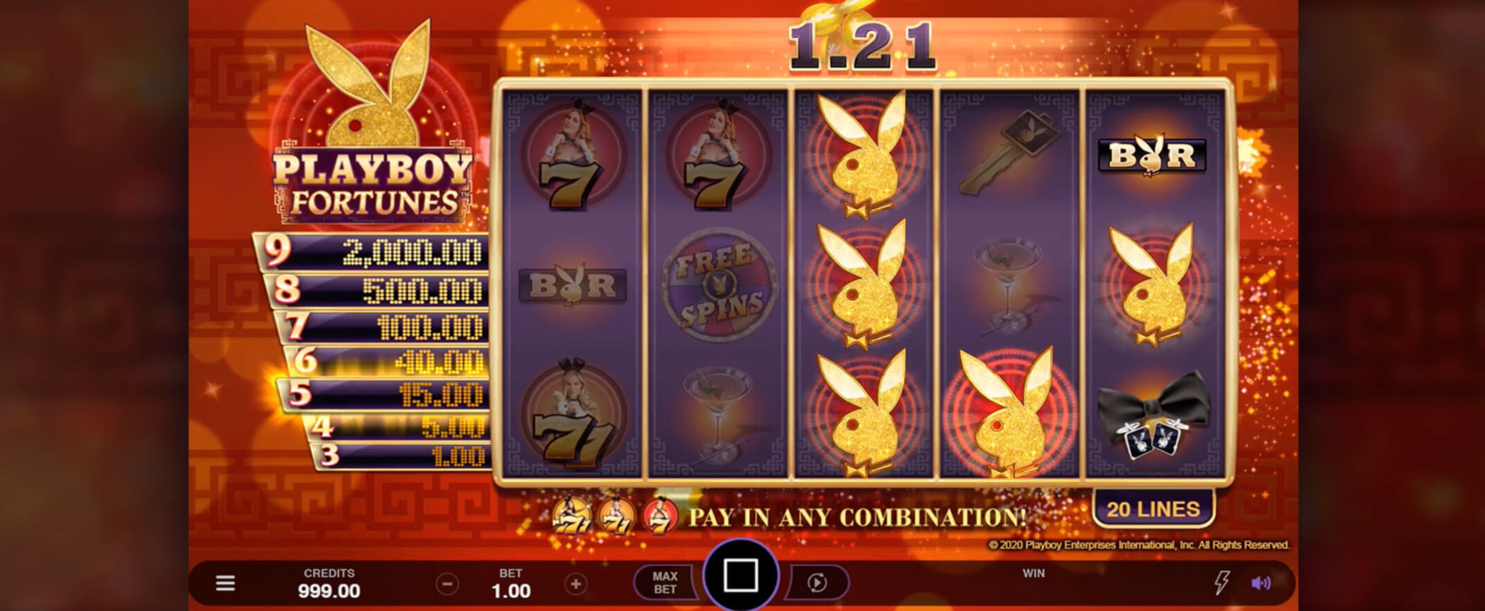 Playboy Fortunes Spielautomaten Bewertung