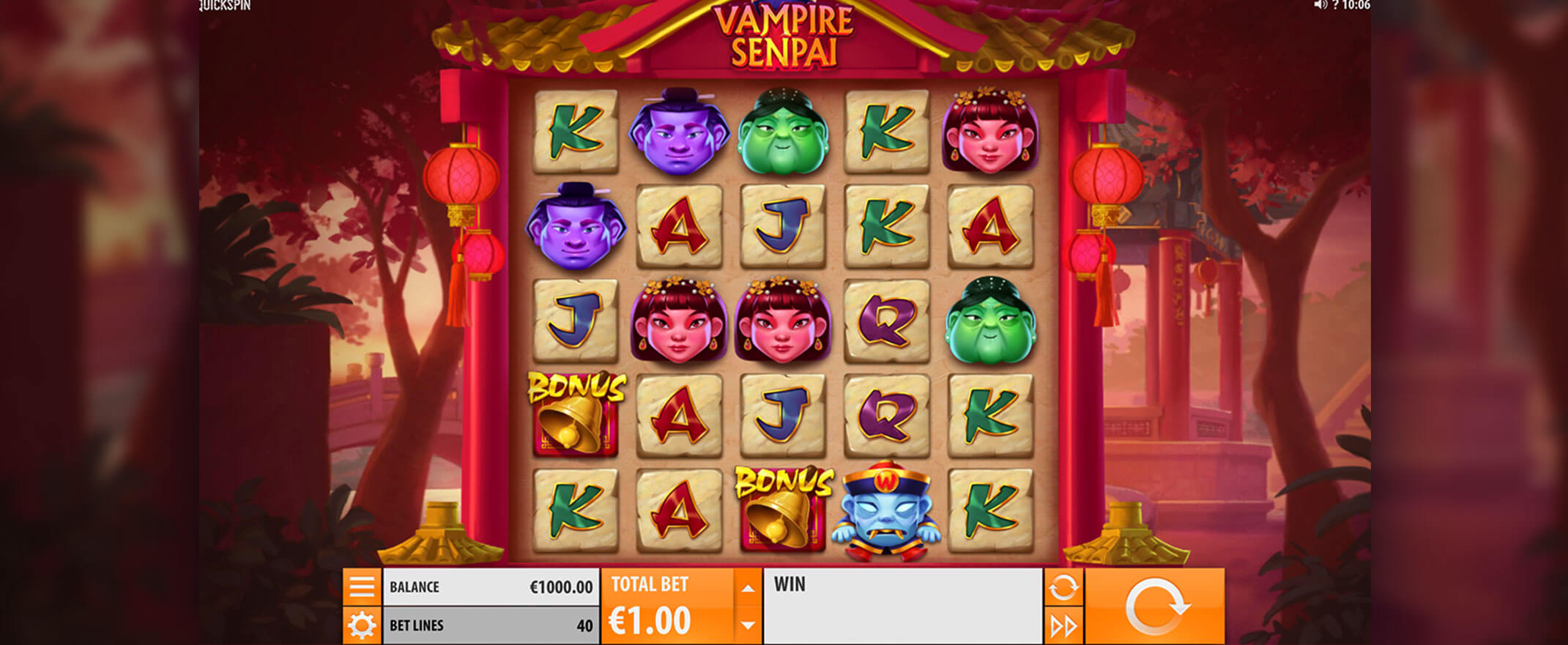 Vampire Senpai Slot Review Screenshot