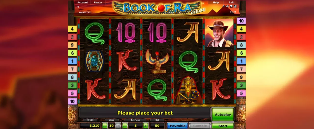 Book of Ra Deluxe Slot Screenshot