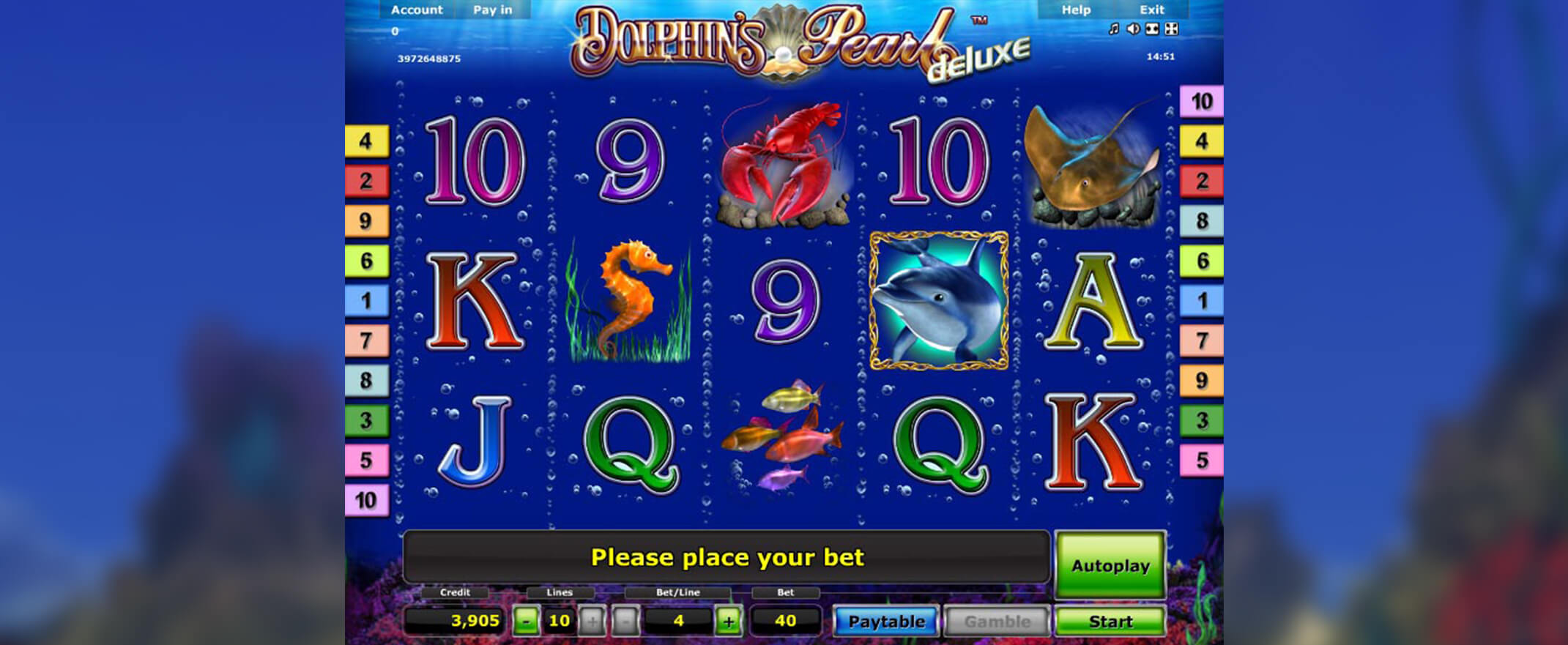 Dolphin's Pearl Deluxe Novomatic Slot