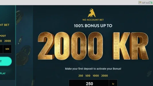 Guldsiffror på en mörkblå bakgrund hos No Account Bet Casino