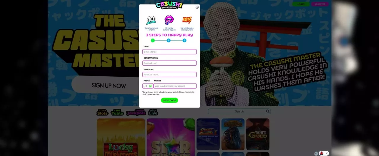 Casushi Casino Registration