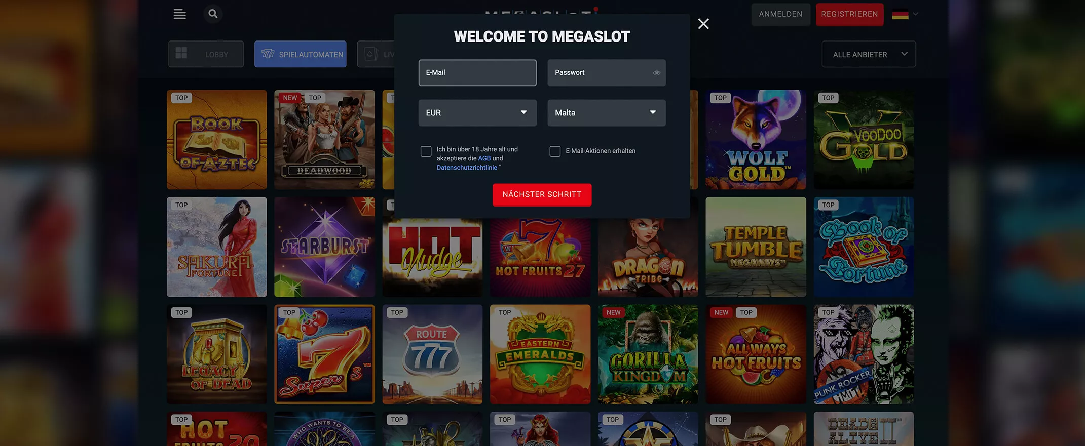 Megaslot Casino registrierung
