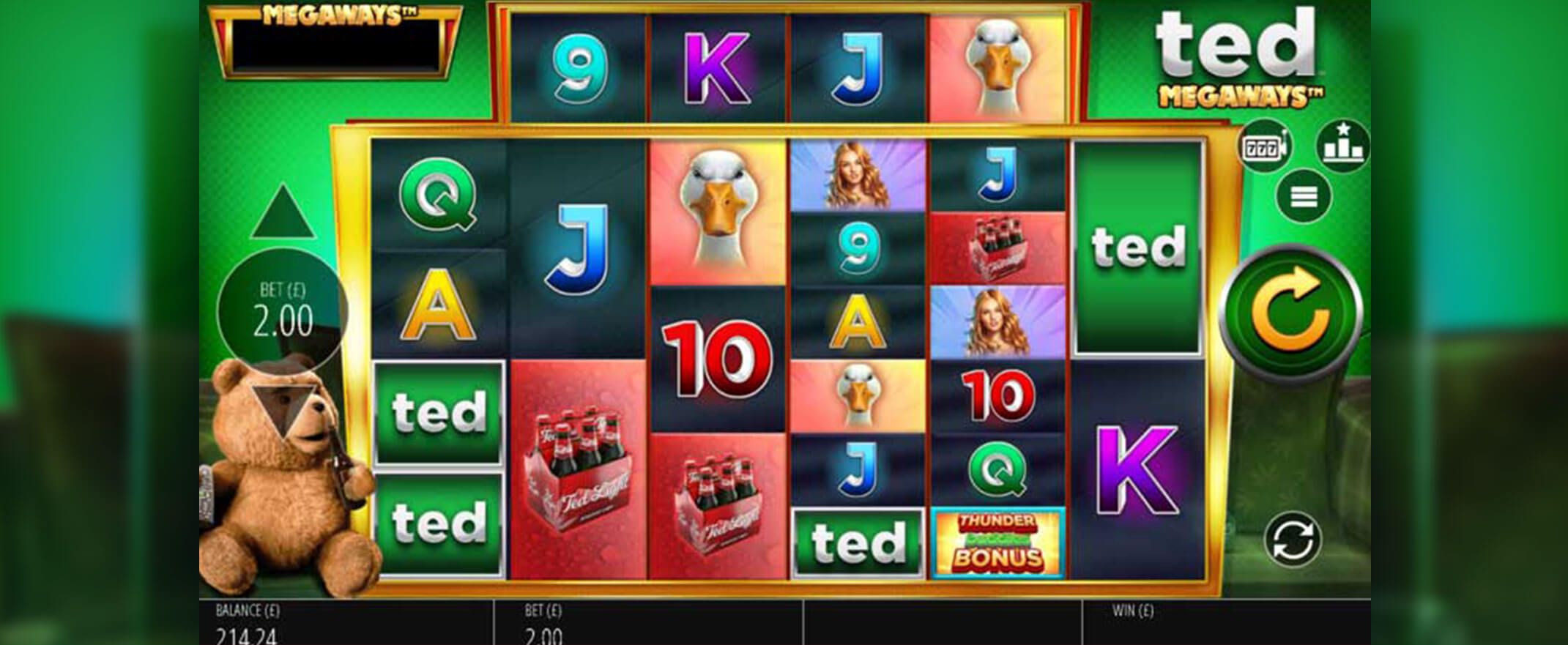 Ted Megaways slot review screenshot