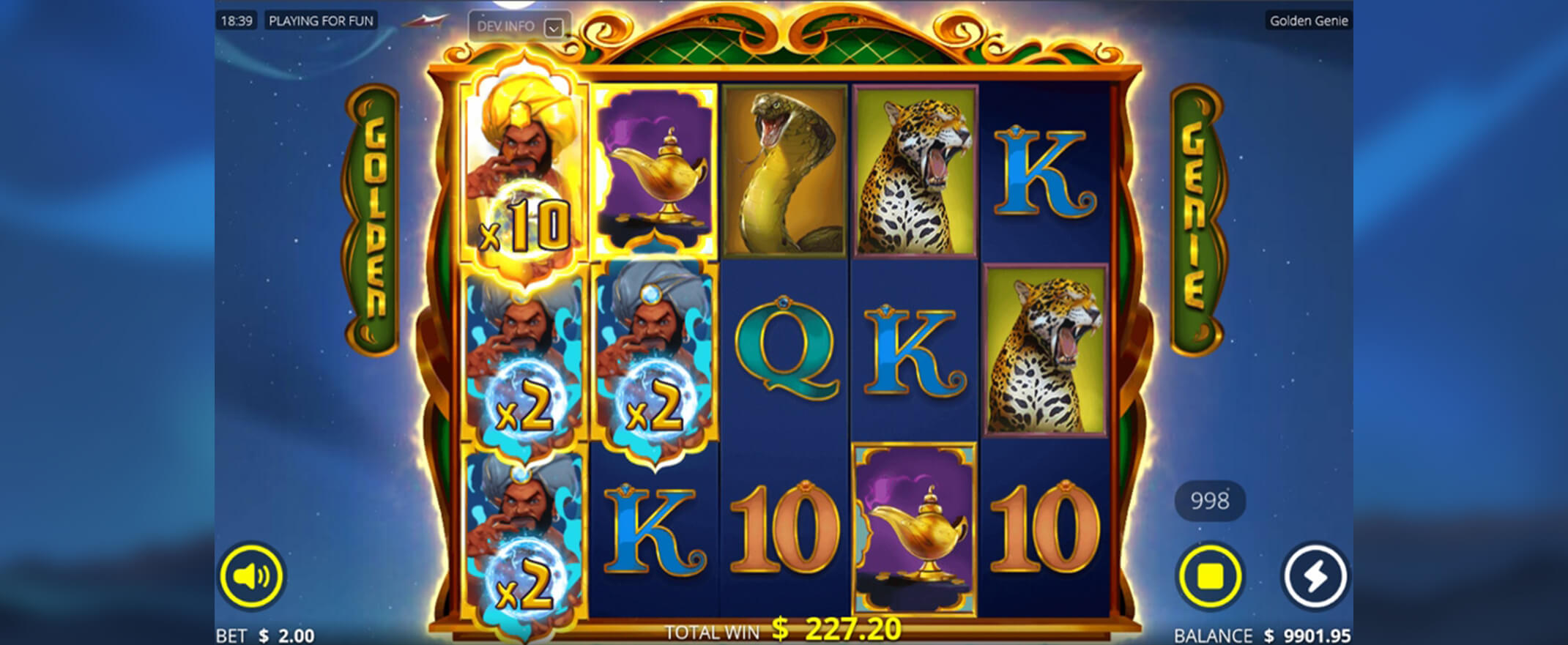 Golden Genie and the Walking Wilds slot review screenshot