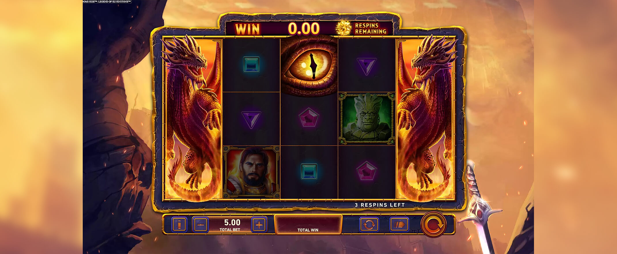 Kingdoms Rise Legend of Elvenstone Slot Screenshot