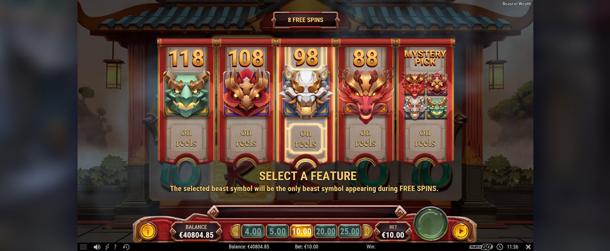 Beast of Wealth slot screenshot