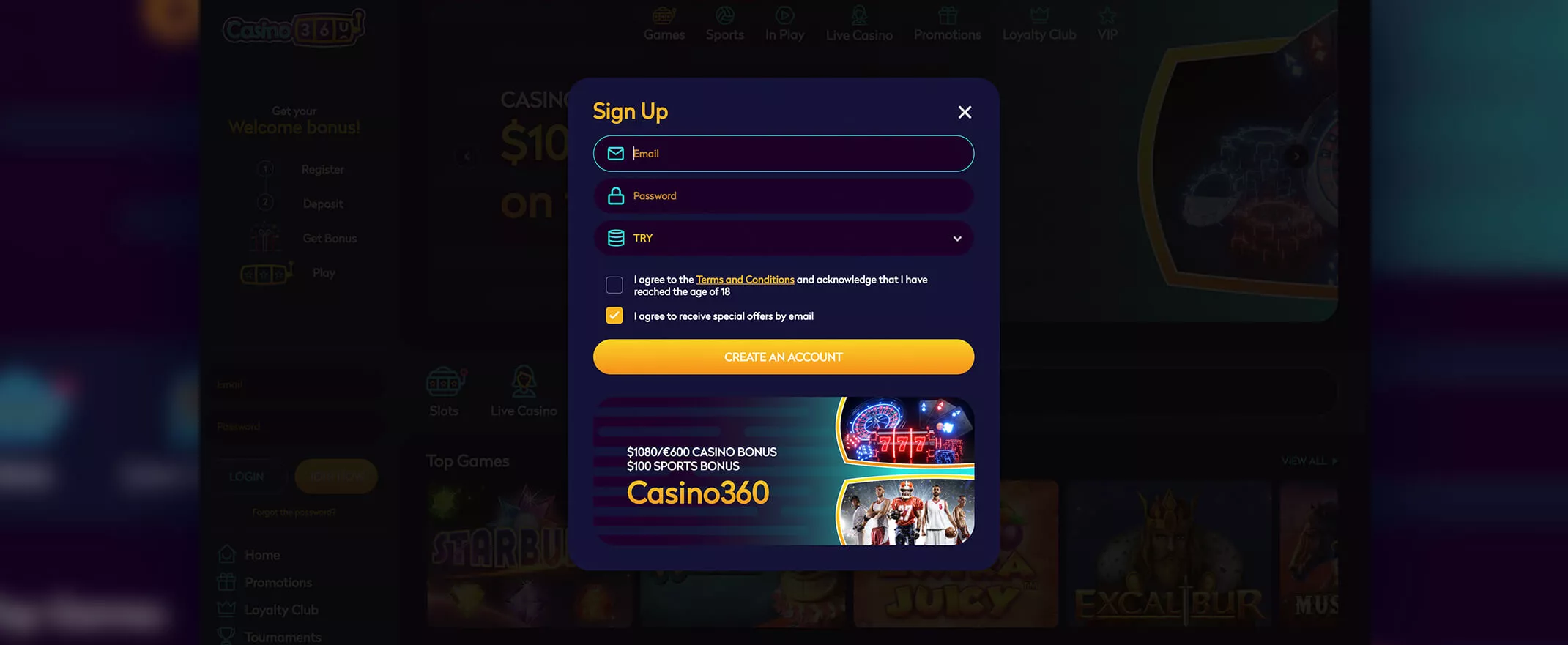 Casino360 registrierung