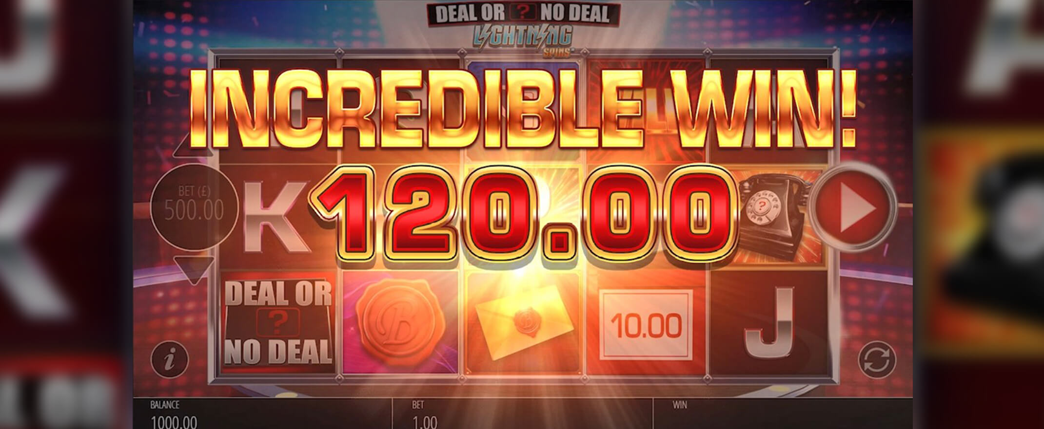 Deal or No Deal Lightning Spins jackpot screenshot