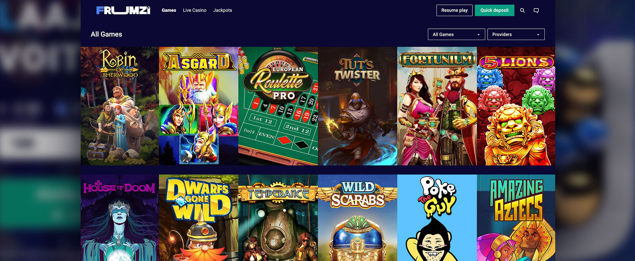 Frumzi Casino Spielautomaten