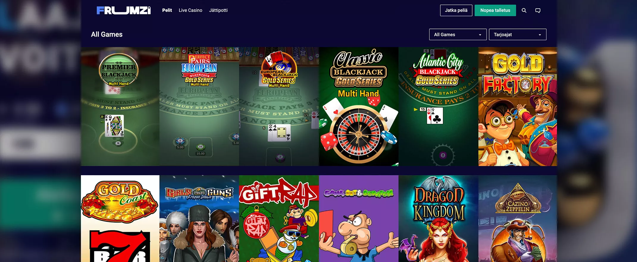 Frumzi Casino arvostelu (2024) | Lunasta Frumzi bonus