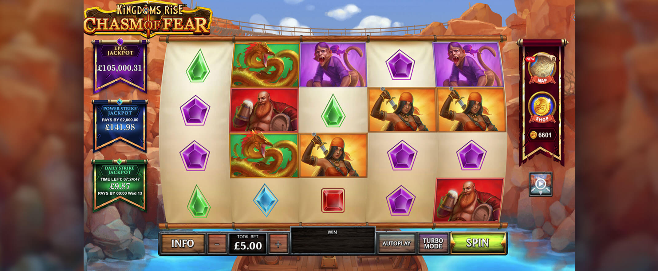 Kingdoms Rise Chasm of Fear slot screenshot