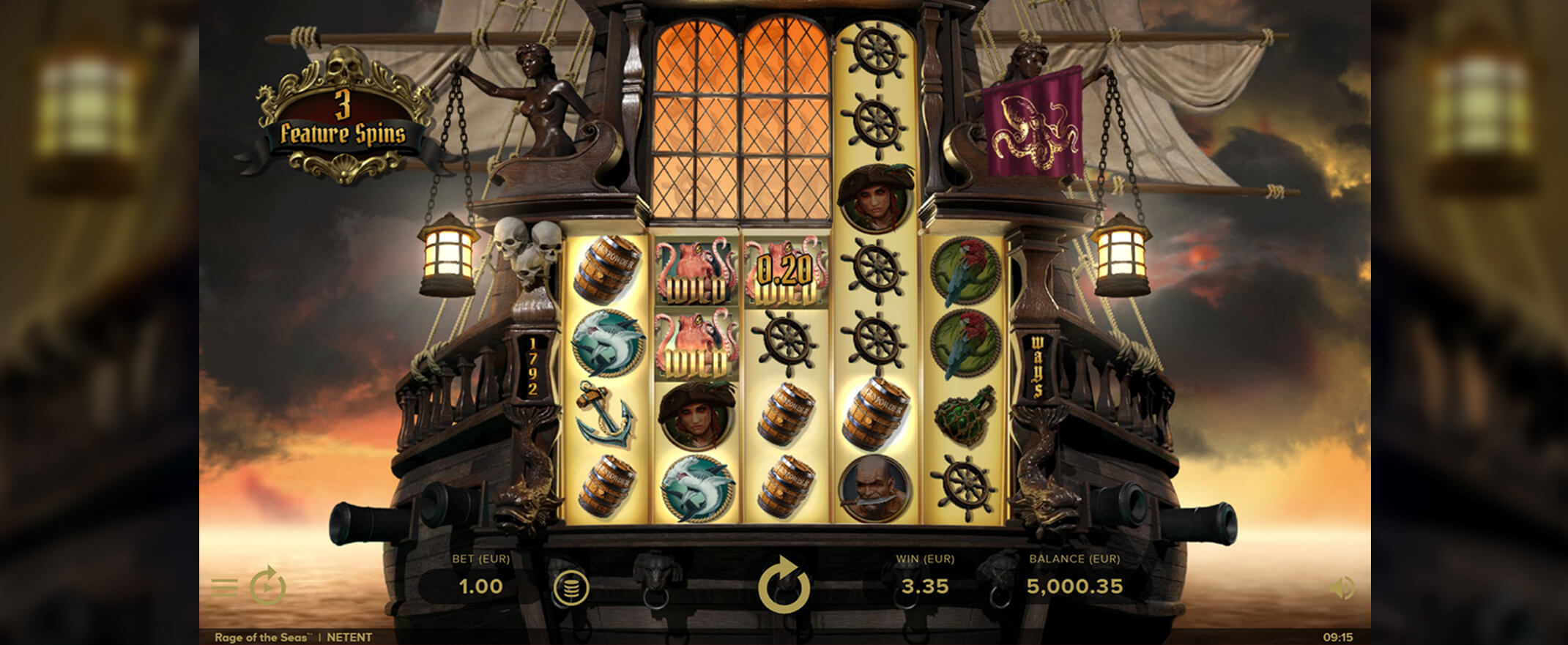 Rage of the Seas slot screenshot