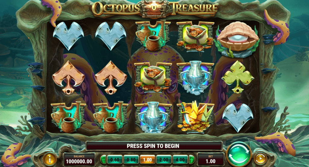 Octopus Treasure -peliarvostelu, pelin kelat ja symbolit