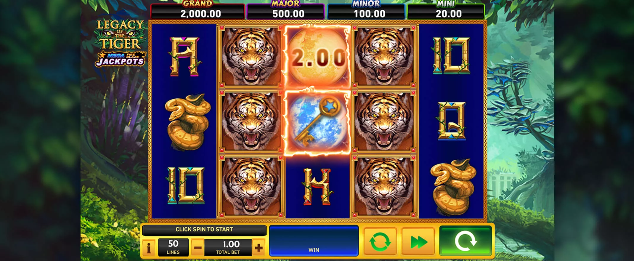 Legacy of the Tiger slot screenshot