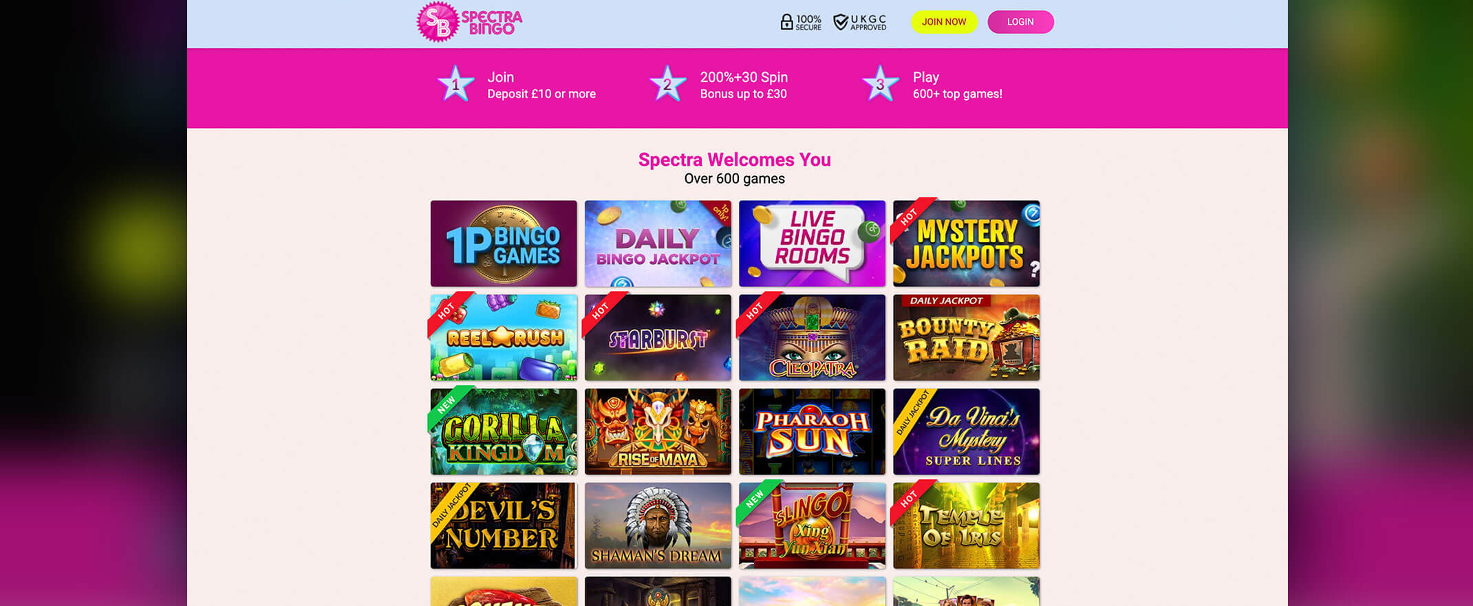 Spectra Bingo games screenshot #ad