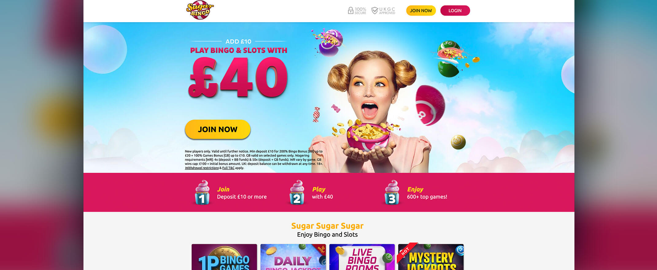 Sugar Bingo Homepage Screenshot #ad