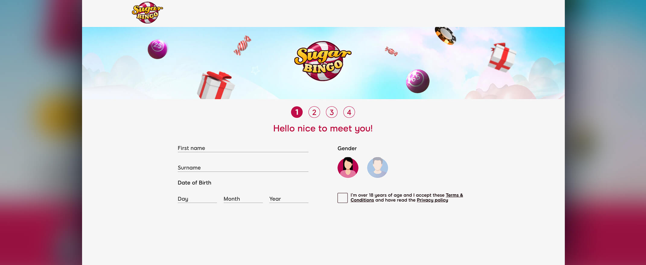 Sugar Bingo Registration screenshot #ad