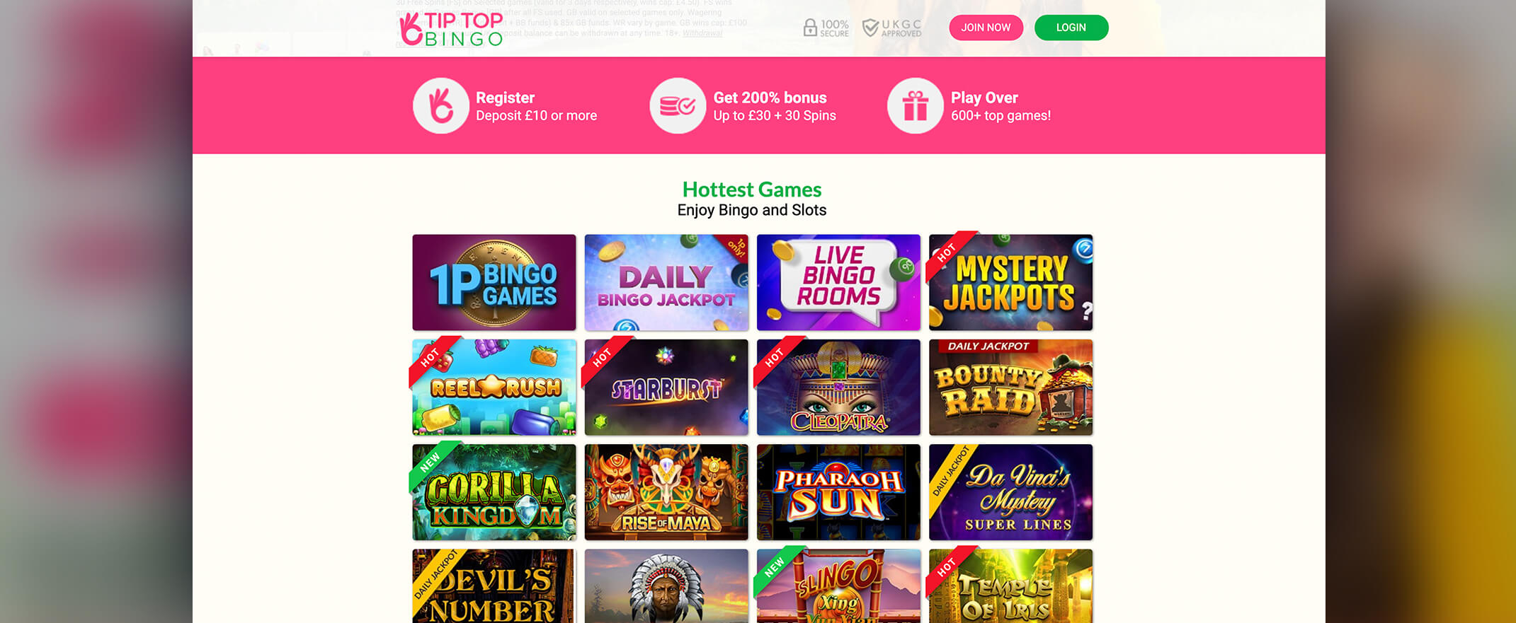 Tip Top Bingo Games screenshot #ad