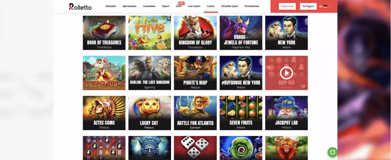Rolletto Casino spiele